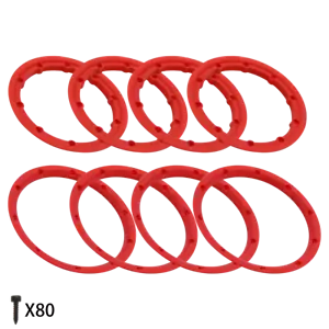 Nylon Rim Beadlock Ring fit 1/5 HPI Rovan Baja 5B SS Losi Buggy Red (8pcs/Set) - Picture 1 of 9