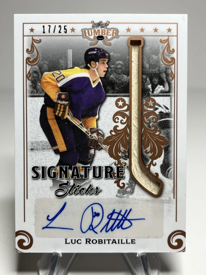 2022 Luc Robitaille Leaf Signature Sticks /25 - Image 1 of 2