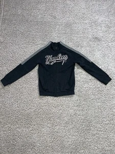 MLB Gray Yankees Zip Up Jacket W/ Yankees Stitched In B/W By F & F Co. Size Y11 - Picture 1 of 15