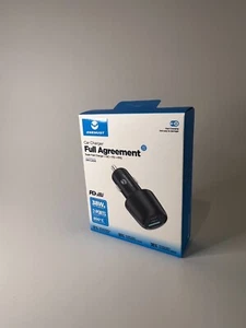 Adaptateur Chargeur Voiture Fibre Carbone Chargeur Super Rapide 2 Ports USB et Type C 38W - Photo 1 sur 4