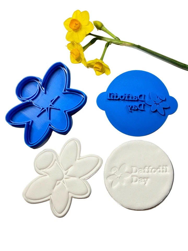 Daffodil day cookie stamp and cutter- Cancer Council - Daffodil cancer ribbon - Image 1 of 1