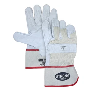 STRONG HAND Rindvollleder Schutzhandschuhe Stierkopf Gr. 10-13 NEU OVP - Picture 1 of 4