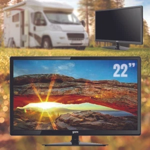 22" Sierro Motorhome tv LED HD Satellite Motorhome Caravan Television 12v 1080P - Picture 1 of 7