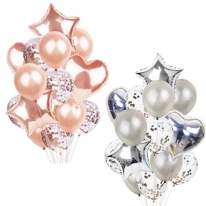 14Pcs Multicolor Confetti Balloon Set, Helium Party Balloons, Color Options - Picture 1 of 19
