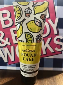 NEW! BATH & BODY WORKS ICED LEMON POUNDCAKE BODY CREAM 8 OUNCES - Picture 1 of 1