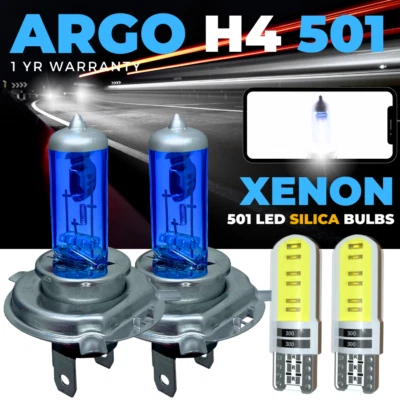 H4 60/55w Super White Xenon Bulbs 472 Upgrade Headlight Car LED Side light 12v - Image 1 of 4