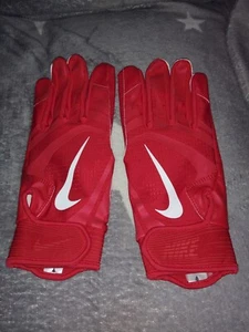 Red Nike Alpha Huarache Elite Baseball Batting Gloves Mens Large New - Picture 1 of 3