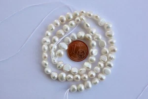 BR50T 6-7mm AA Zuchtperlen Strang Süßwasser Schmuck Halskette barock Bastelsets - Picture 1 of 3