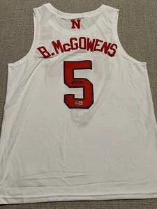 BECKETT COA BRYCE MCGOWENS Autographed Nebraska Cornhuskers Basketball Jersey - Picture 1 of 3