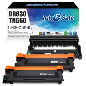 1PK DR630 Drum + 2PK TN660 Toner For Brother HL-L2320D HL-L2340DW HL-L2360DW - Picture 1 of 9