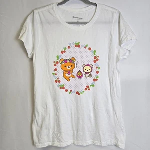 Camiseta Sanrio Rilakkuma Strawberry Trio Boyfriend Fit, Blanca, Talla Junior XL - Imagen 1 de 8