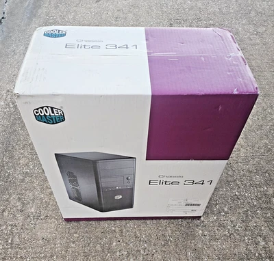 Cooler Master Elite 341 Micro ATX Mid Tower PC Case, Black, RC-341C-KKN1-GP 🆕 - Image 1 of 4