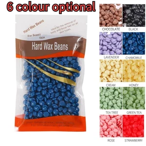 Depilatory Hard Wax Beans Strawberry Hot Brazilian Waxing Beads Hair Removal - Picture 1 of 6