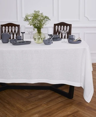 Linen White Tablecloth 70 x 108 Inch - Sonoma Hemstitch, 100% Pure Linen Rect... - Image 1 of 4