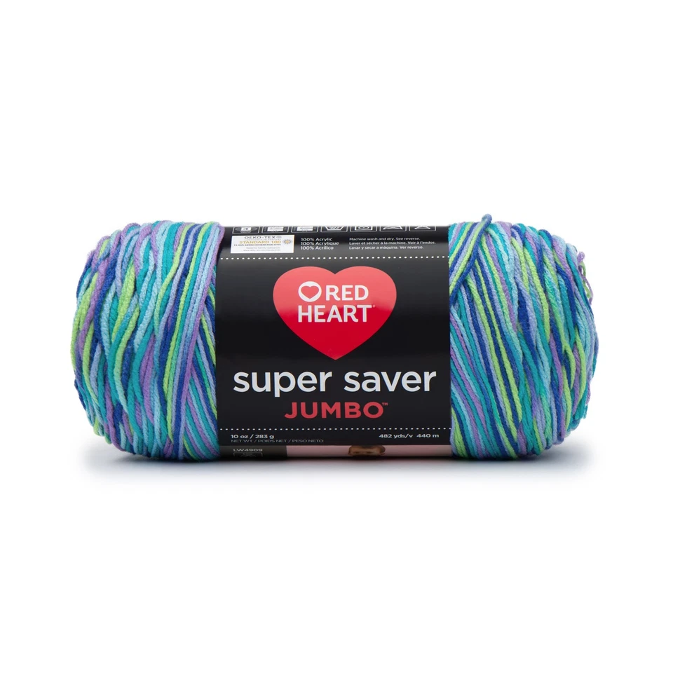 Red Heart Super Saver Jumbo Yarn-Wildflower - 2 Pack - Image 1 of 1