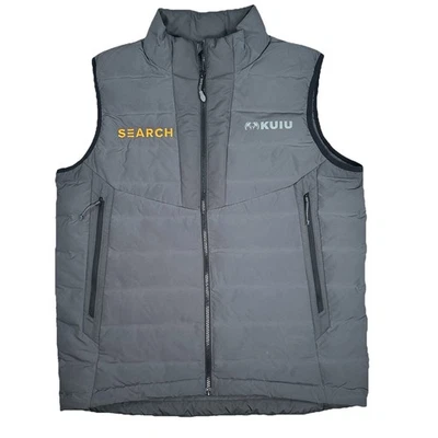 KUIU Elements Vest Grey Gray Full Zip Fiber Ball Down Tube DWR Men's Size Medium - Image 1 of 4
