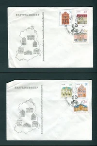 Germany DDR 1969 Famous Buildings Pair of FDC. First Day covers - Picture 1 of 3