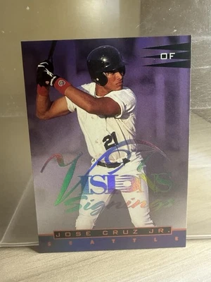 1997 Visions Signings Multi-Sport Card #5 Jose Cruz Jr. - Image 1 of 2