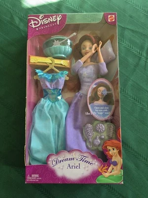 Muñeca Ariel Disney Mattel Little Mermaid Dream Time 2002 rara Foto 1 de 3