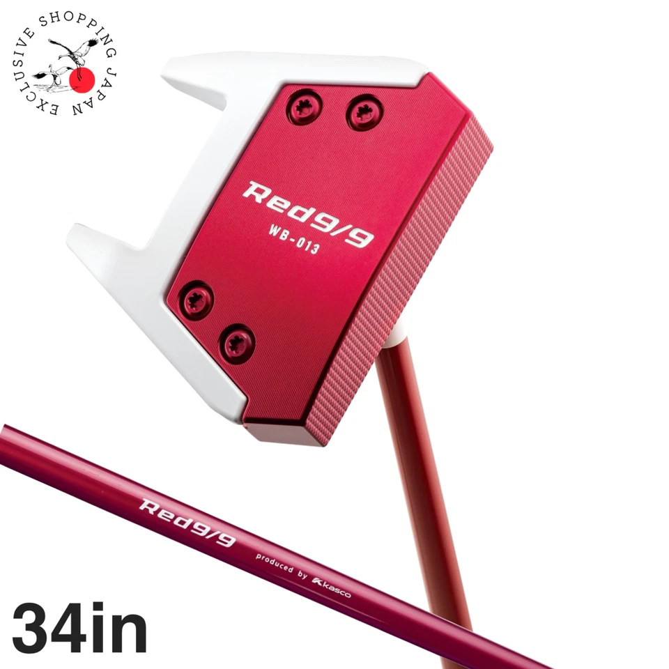 Kasco Red 9/9 WB-013 White Back Horn Type Putter 1.5 Loft Steel Shaft Unisex New - Image 1 of 4
