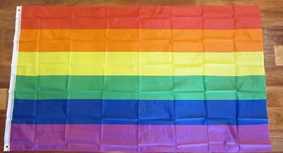 1 NUEVA BANDERA ARCO IRIS 3' X 5' BANDERA ORGULLO LÉSBICO GAY FESTIVAL DE LA PAZ LGBT Foto 1 de 4