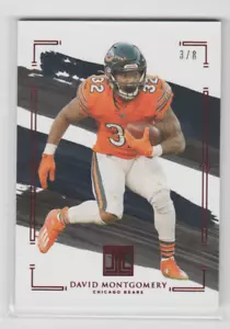 2021 PANINI IMPECCABILE RUBINO #17 DAVID MONTGOMERY 3/8 - Foto 1 di 2