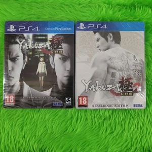 ps4 YAKUZA KIWAMI x2 Games 1 + 2 Steelbook Editions REGION FREE PAL UK Versions - Picture 1 of 4