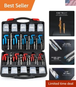 Thread Repair Kit, SAE and Metric Helicoil Repair Kit with HSS Drill Bits Ins... - Picture 1 of 8