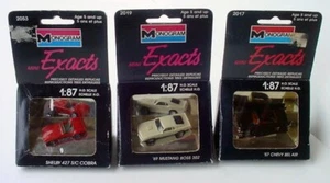 3 NEW MONOGRAM MINI EXACTS 1957 Chevy Bel Air 1969 Mustang Boss 302 Shelby Cobra - Picture 1 of 12