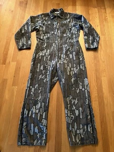 Vintage 10X TreBark Camo Coverall Unlined Hunting Jumpsuit Mens Large Regular - Picture 1 of 16