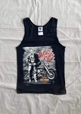 Camiseta sin mangas Harley Davidson James Dean vintage años 90 SSI pequeña EE. UU. Foto 1 de 4