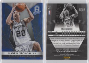 2013-14 Panini Spectra Blue /65 Manu Ginobili #40 HOF