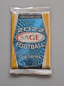 2022 SAGE Low Series Football Factory Sealed Hobby Pack 🏈 (1 AUTO/pk on Avg) - Picture 1 of 2