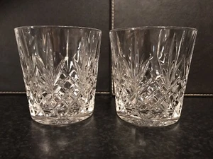 2 Large Crystal Tumbler Glasses New Heavy Items - Picture 1 of 9