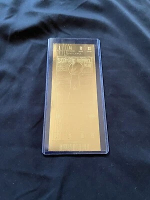 Boleto de oro de 22 kt Pittsburgh Steelers v. Arizona Cardinals Super Bowl XLIII (NUEVO) Foto 1 de 4