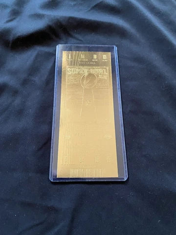Pittsburgh Steelers v. Arizona Cardinals Super Bowl XLIII 22kt Gold Ticket (NEW) Cover
