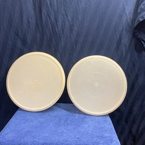 Lot Of 2  12" Vintage Tupperware Cupcake Keeper 224 - 9 + Lid - Picture 1 of 11