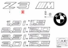 NEW OEM BMW Z3 Coupe Trunk Lid 3 Emblem Badge Logo Sign 51148401821
