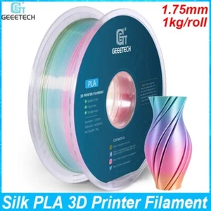 Filamento para impresora 3D Geeetech Silk PLA 1 kg 1,75 mm luz de seda arco iris consumibles - Imagen 1 de 8