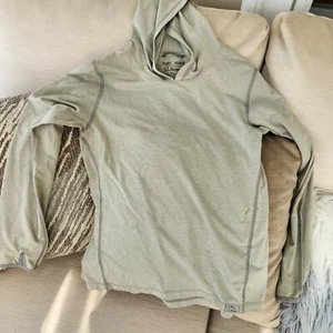 LL Bean Insect Shield Hooded Shirt Sz M 10-12 Kids green Long Sleeve Boys Girls - Picture 1 of 3