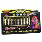 12pcs Face Paint Crayons Glow in Dark UV Body Paint for Halloween Christmas