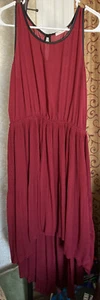 Ladies Maitai Sleeveless Maroon Dress Layered Front - Size L - Picture 1 of 7