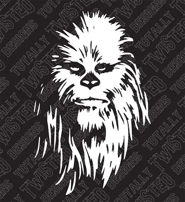 Star Wars Chewbacca Vinilo Calcomanía Pegatina Coche Camión Droide R2 Luke Leia Han Chewy Foto 1 de 3