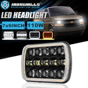 Faro LED alto/bajo DRL señal de giro para Chevrolet Express 2500 3500 1 pieza 7x6" - Imagen 1 de 12