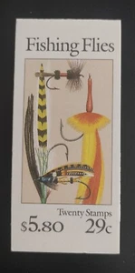 US BOOKLET OF 20 SC #BK189 1991 29ct FISHING FLIES MNH. P#32224. Free Shipping! - Picture 1 of 3