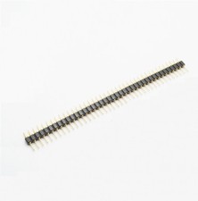 1PCS Single Row 40Pin 2.54mm Round Male Pin Header gold plated machined