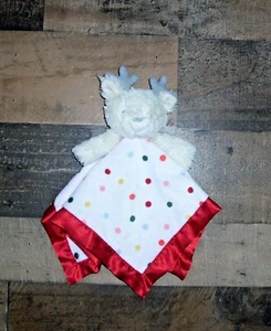 Cloud Island Deer Fawn Reindeer Baby Blanket Plush Satin Target Red Polka Dot  - Picture 1 of 3