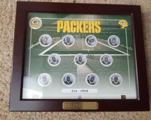 Green Bay Packers Wisconsin State Quarters Juego de 12 Piezas Brett Favre Vitrina - Imagen 1 de 3
