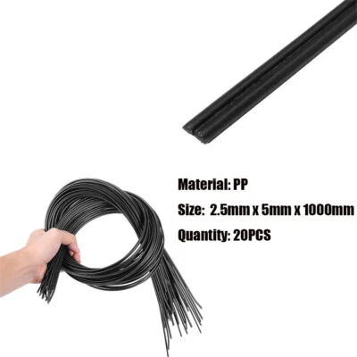 Varilla de soldadura de plástico de alta resistencia al desgaste negra PP varilla de plástico de doble hebra Foto 1 de 4