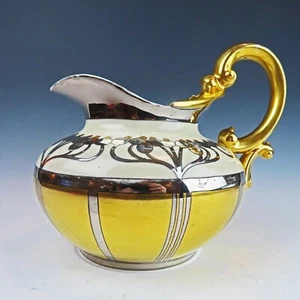 Pickard Decorated T&V Limoges Pitcher Gold Silver Aura Argenta Linear signed - Imagen 1 de 12